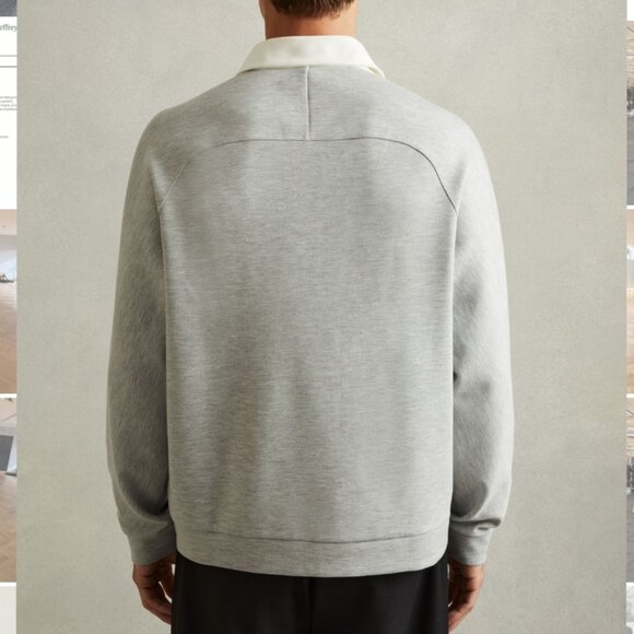 Reiss Gray Rugby Long Sleeve Shirt in Medium - Picture 7 of 7